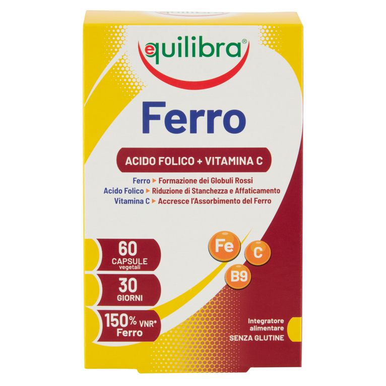 ferro con acido folico + vitamina c 60 capsule