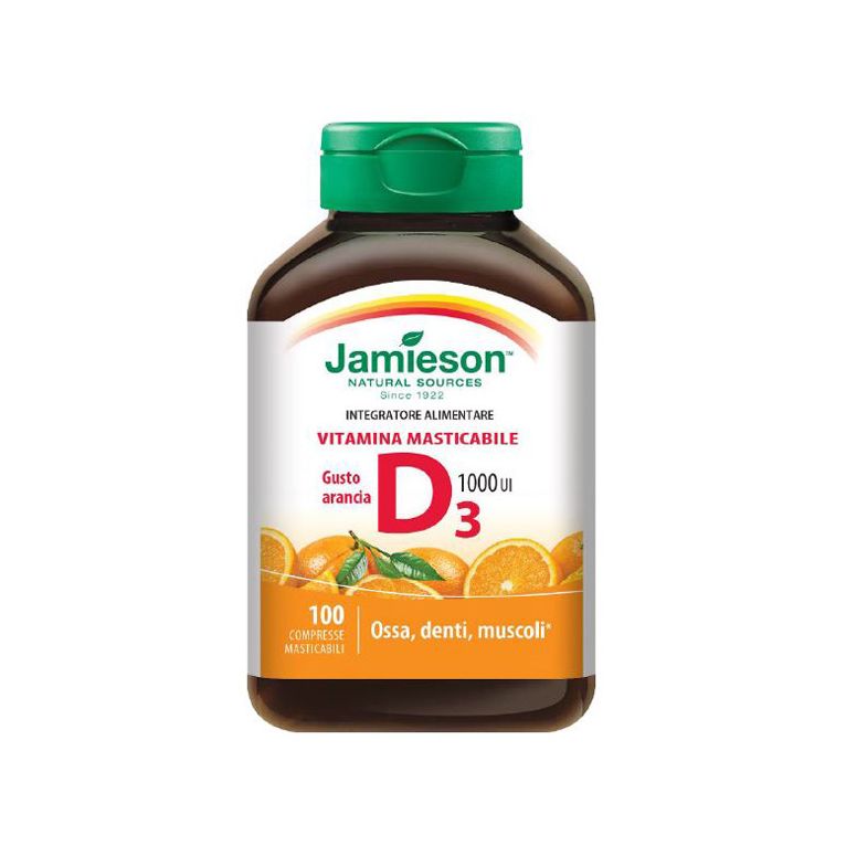 jamieson vitamina d masticabile arancia 100 compresse
