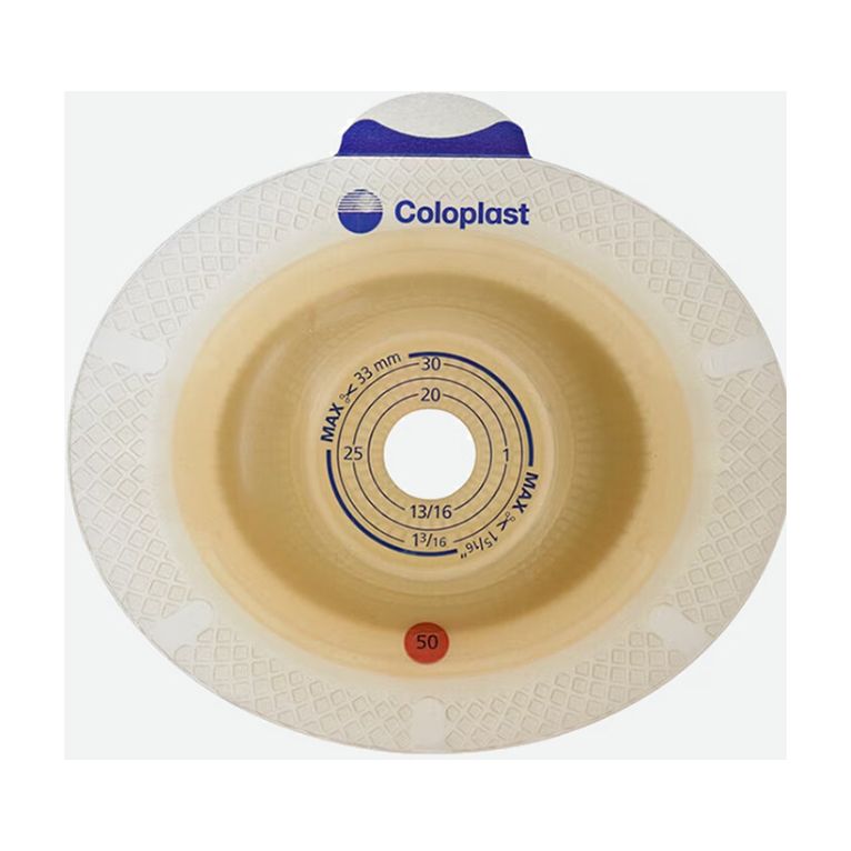 placca per urostomia sistema a 2 pezzi sensura xpro convex light foro ritagliabile 15-33mm flangia 50mm 5 pezzi