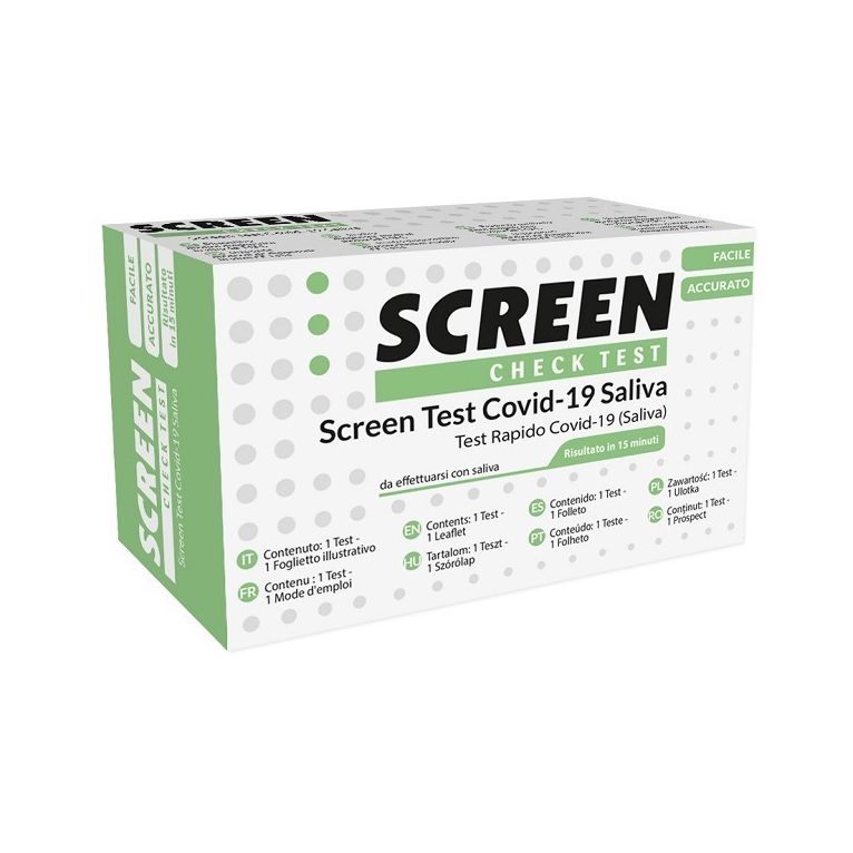 espositore test autodiagnostici covid-19 tamponi salivari 5pezzi