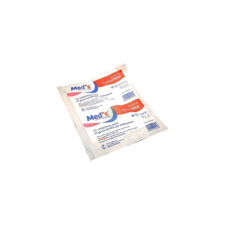 garza compressa idrofila meds farmatexa 12/8 20x20cm 25 pezzi