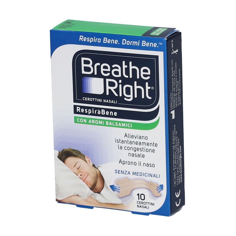 cerotti nasali breathe right balsamici 10 pezzi