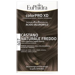 EUPHIDRA COLORPRO XD 407 CASTANO NATURALE F COLORE + ATTIVANTE + BALSAMO + CUFFIA + GUANTI