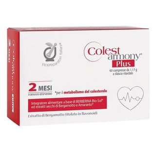 FITOPREPARATORI ITALIANI COLESTARMONY PLUS 60 COMPRESSE SENZA GLUTINE NATURALMENTE PRIVO DI LATTOSIO