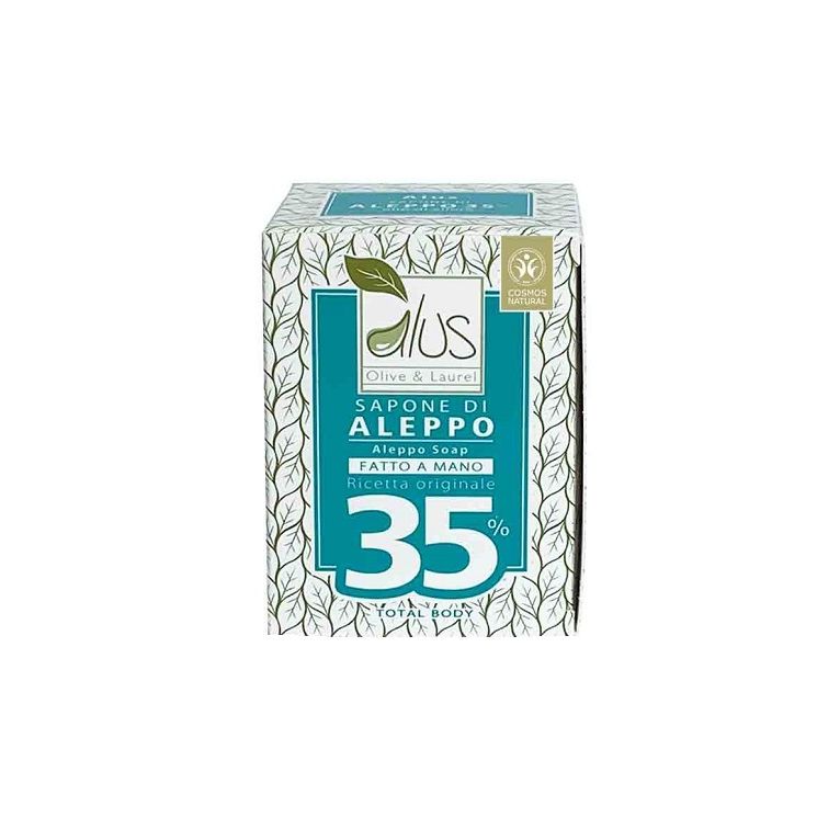 alus olive & laurel sapone di aleppo fatto a mano 35% 200 g