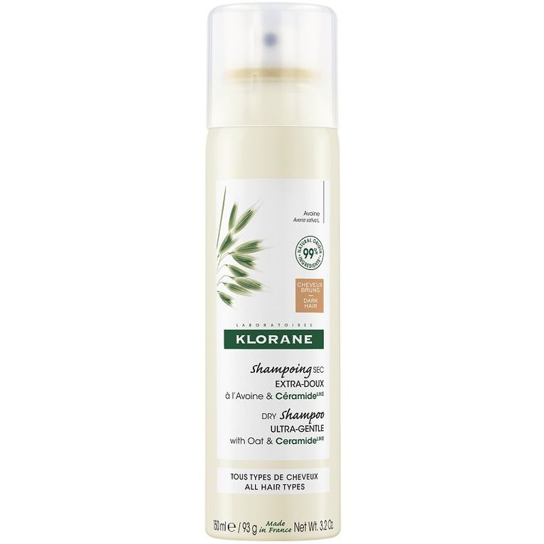 klorane shampoo secco extra delicato avena&ceramide capelliscuri 150 ml