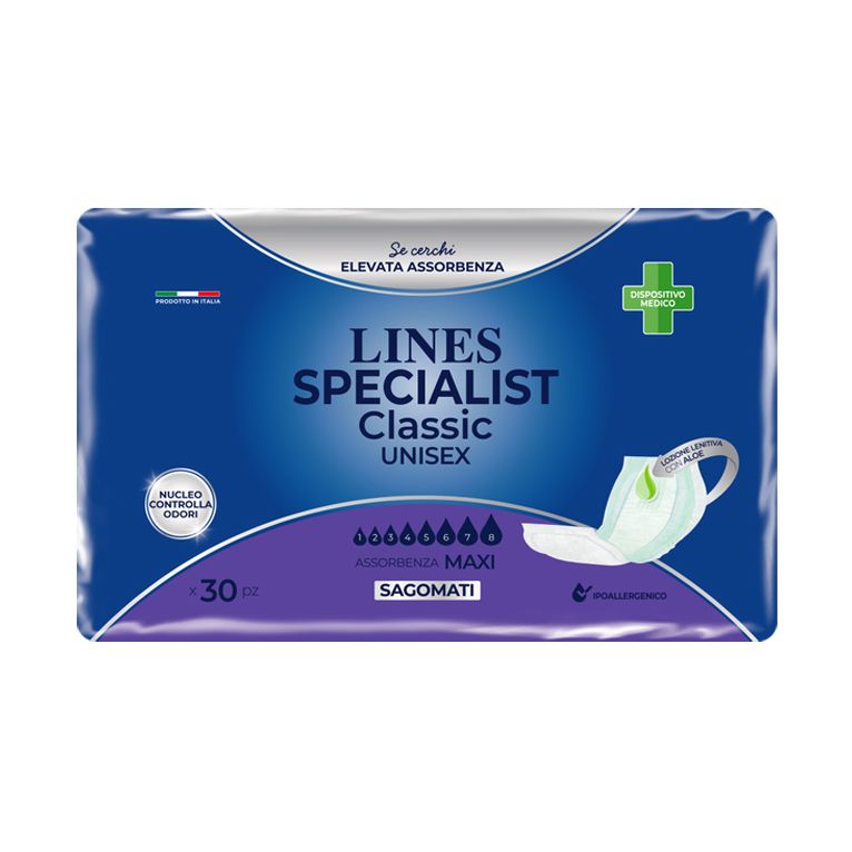 pannolone per incontinenza lines special classic sagomato maxi 30 pezzi
