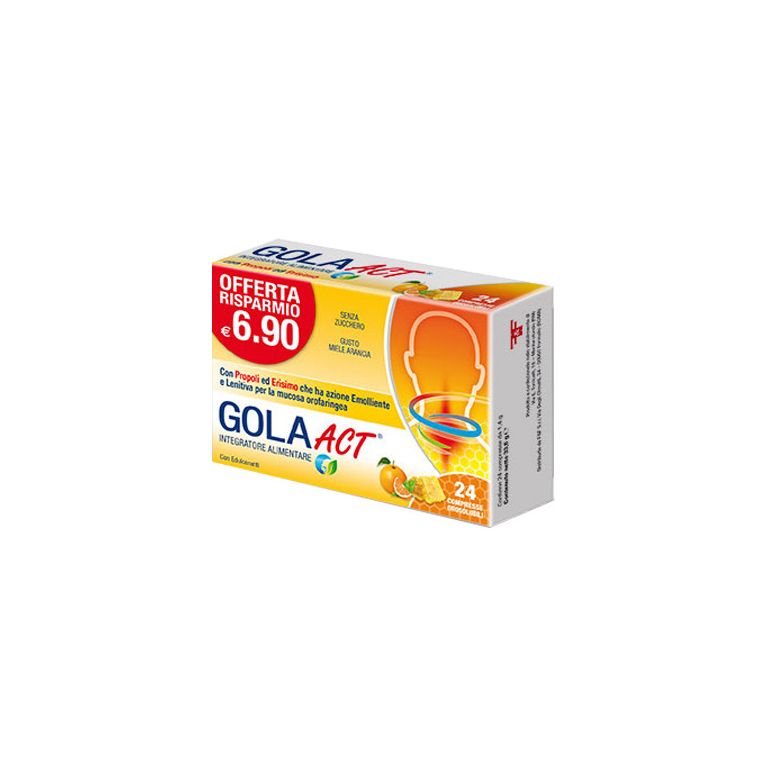 gola act miele arancia 24 compresse orosolubili