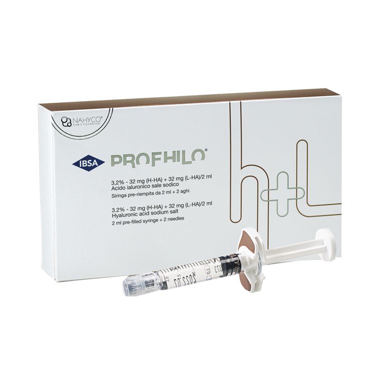 siringa intradermica profhilo acido ialuronico sale sodico 3,2% 32mg h-ha + 32mg l-ha/2ml 2 ml + 2 aghi