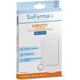 CEROTTO DELICATO 10X15 CM 4 PEZZI SOFARMAPIU'