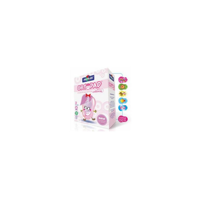 cerotto oculare per ortottica ortopad girls m 5,4x7,6 20 pezzi