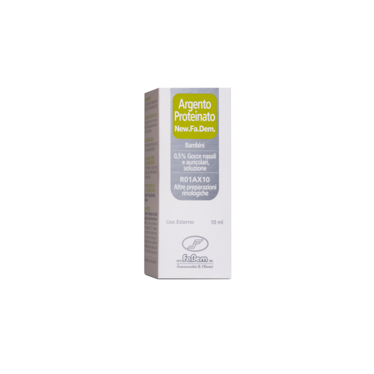 argento proteinato (new.fa.dem.) bb gtt orl 10 ml 0,5%