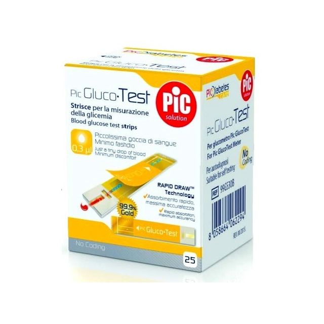 strisce-misurazione-glicemia-pic-glucotest-25-pezzi