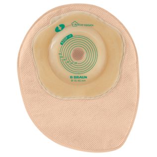SACCA COLOSTOMIA FLEXIMA ACTIVE O'CONVEX CONVESSITA' SOFFICERITAGLIABILE 15-45 MM MIDI BEIGE CON FINESTRA ISPEZIONABILE10 PEZZI