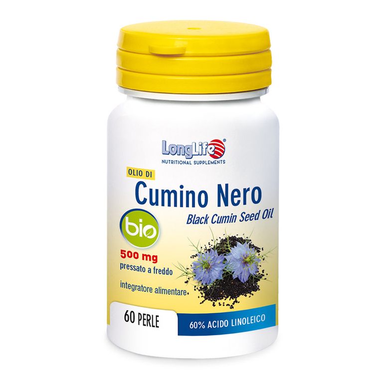 longlife olio di cumino nero bio 60 perle in gelatina