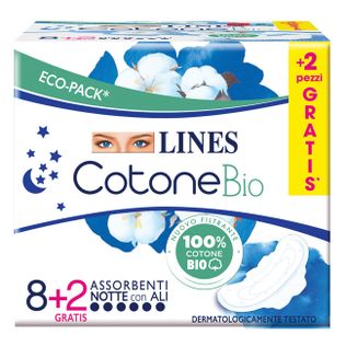 LINES COTONE BIO ULTRA NOTTE 10 PEZZI