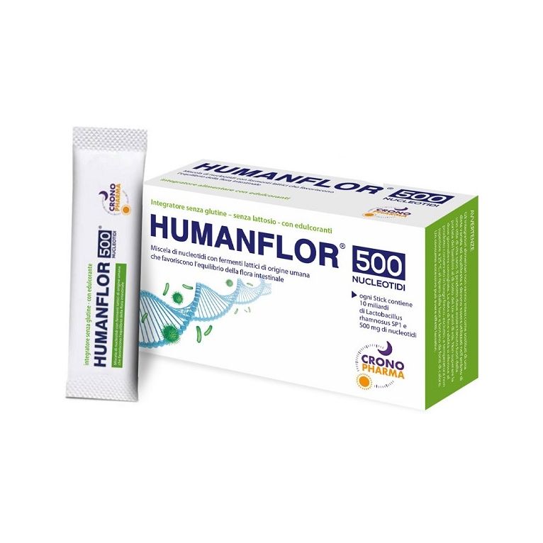 humanflor 500 nucleotidi 10 stick orosolubili da 1,5 g