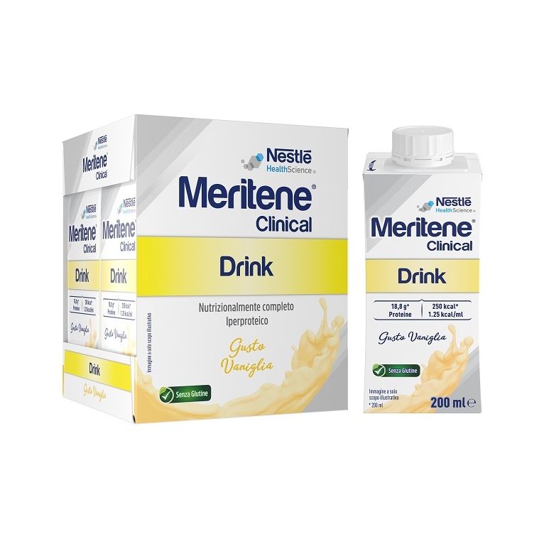 meritene clinical drink vaniglia 4 bottiglie da 200 ml