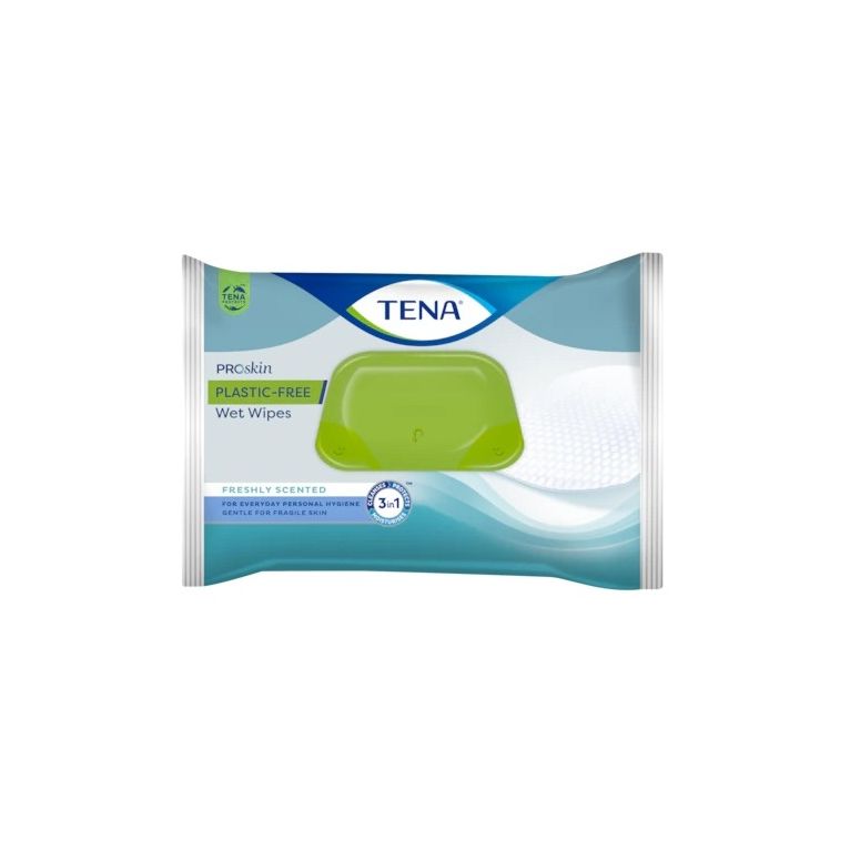 tena wet wipes plastic free 48 pezzi