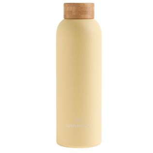 WATERDROP BOTTIGLIA ACCIAIO PASTEL YELLOW MATT DA 600 ML