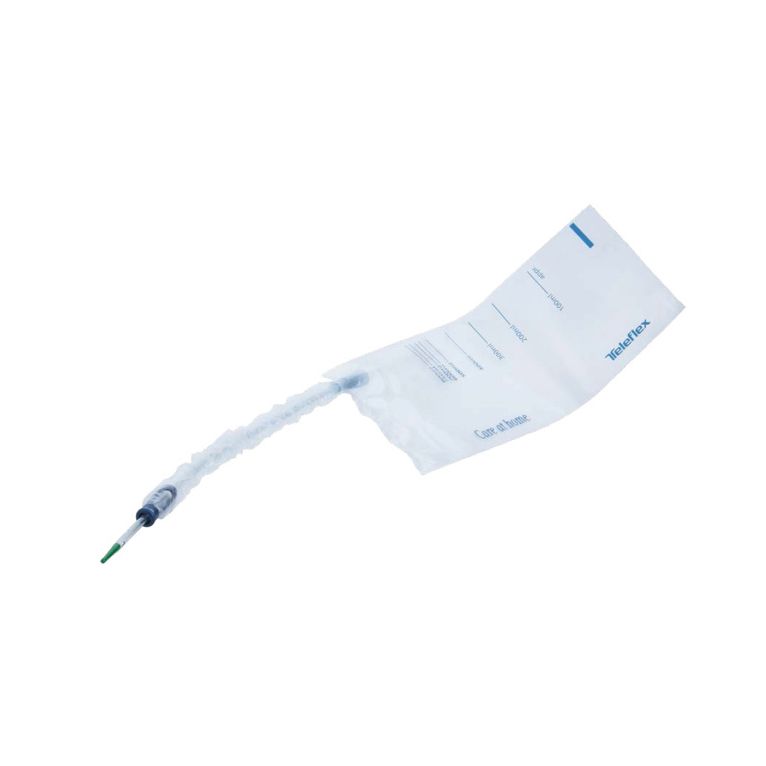 catetere vescicale autolubrificante liquick x-treme plus rivestimento idrofilo con sacca raccogli urina diametro ch12 lunghezza 43 cm punta ergothan 2 fori sfalsati 30 pezzi