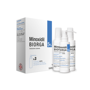 MINOXIDIL BIORGA (LABORATOIRES BAILLEUL) soluz cutanea 3 flaconi 60 ml 5%