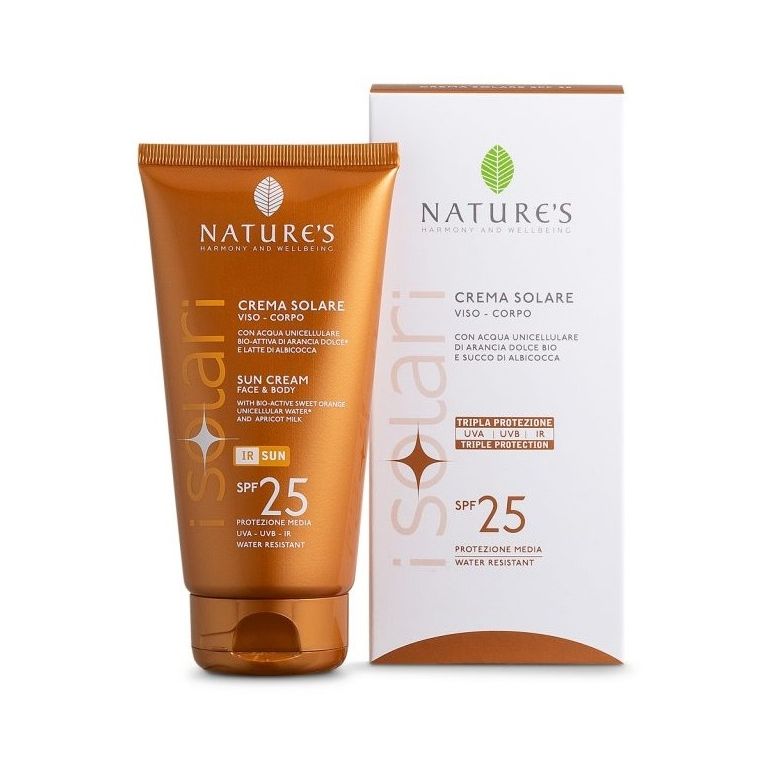 nature's i solari crema solare viso e corpo spf 25 ir sun 150 ml