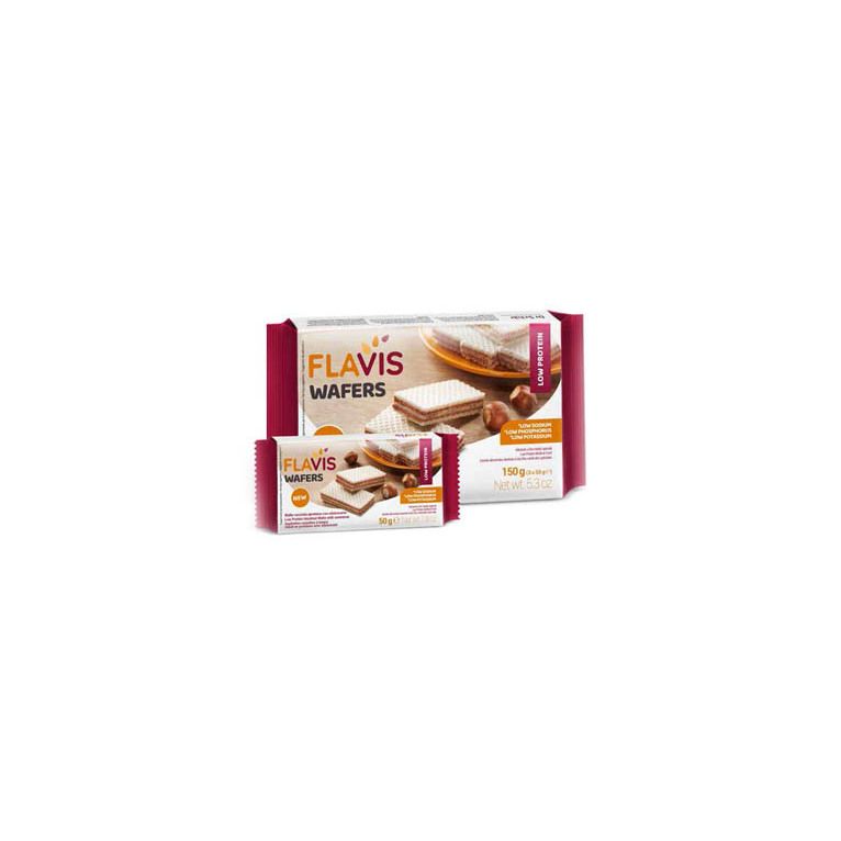 flavis wafers nocciola aproteico 3 porzioni da 50 g