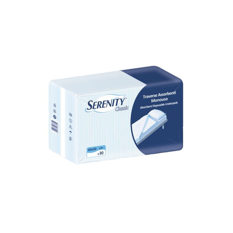 traversa salvamaterasso per incontinenza serenity relax 60x90 cm 30 pezzi
