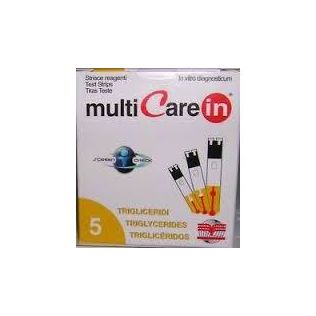 TEST TRIGLICERIDI MULTICARE IN STRISCE CON ASPIRAZIONE CAPIILLARE 5 PEZZI
