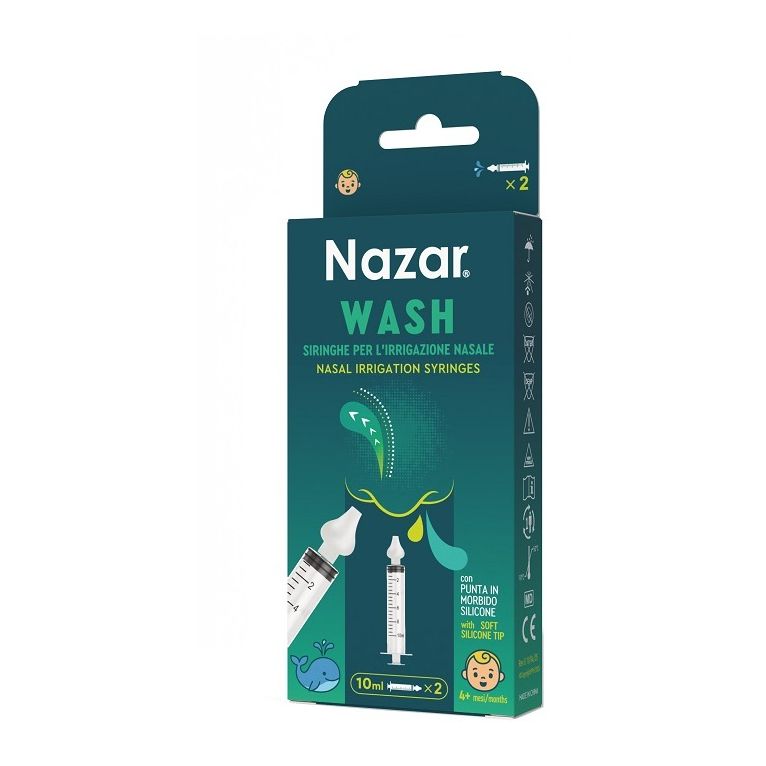 nazar wash siringa irrigazione nasale 2 pezzi