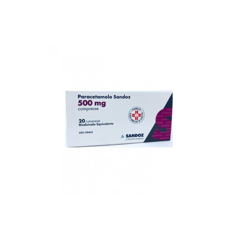paracetamolo (sandoz) 20 cpr 500 mg