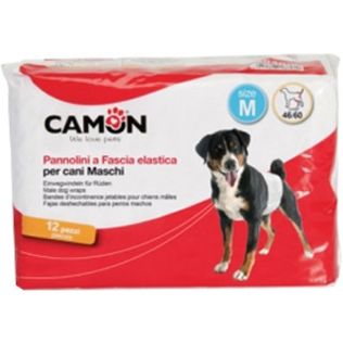 PANNOLINI A FASCIA CANI MASCHI MISURA 2 12 PEZZI