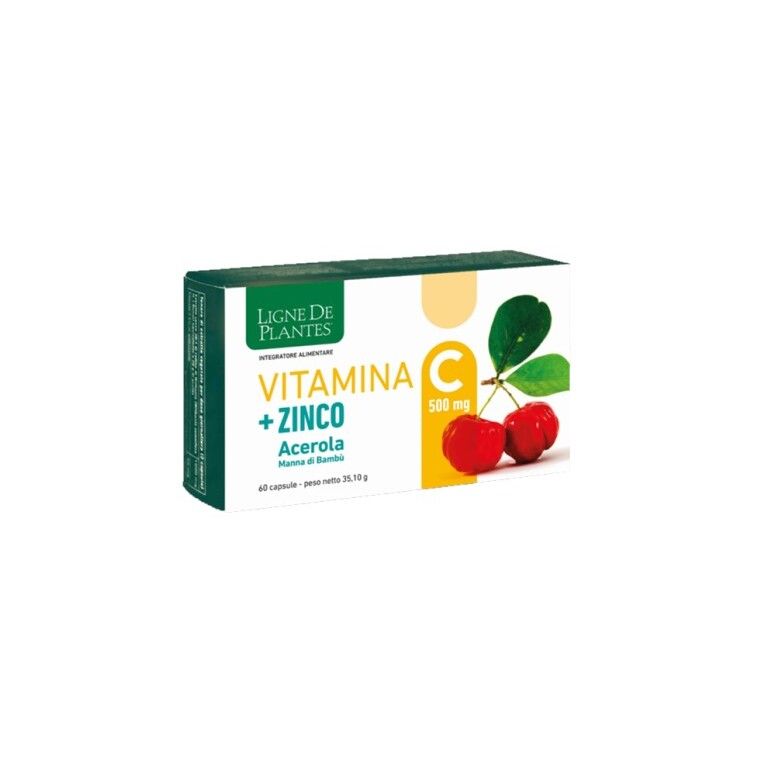 ligne de plantes vitamina c 500 mg + zinco acerola e manna di bambu' 60 capsule