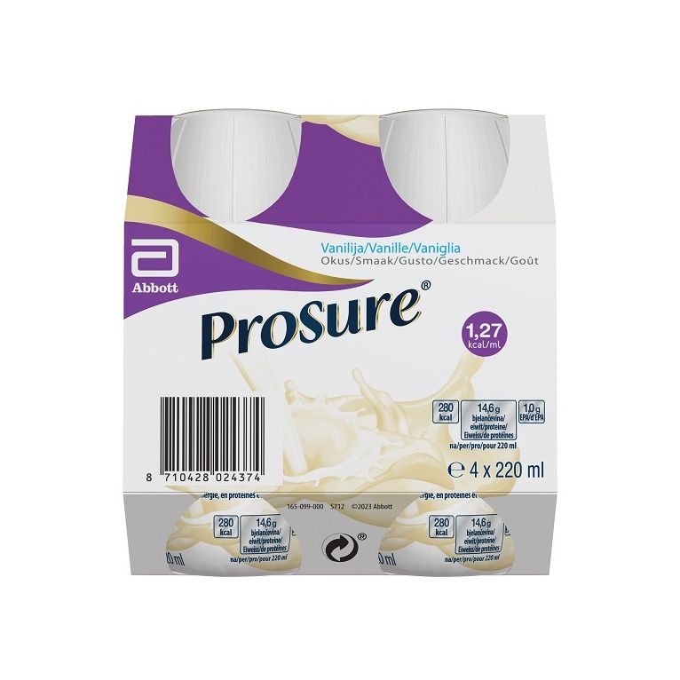 prosure vanilla 4 bottiglie da 220 ml