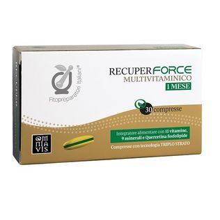 FITOPREPARATORI ITALIANI RECUPERFORCE MULTIVITAMINICO 30 COMPRESSE SENZA GLUTINE NATURALMENTE PRIVO DI LATTOSIO