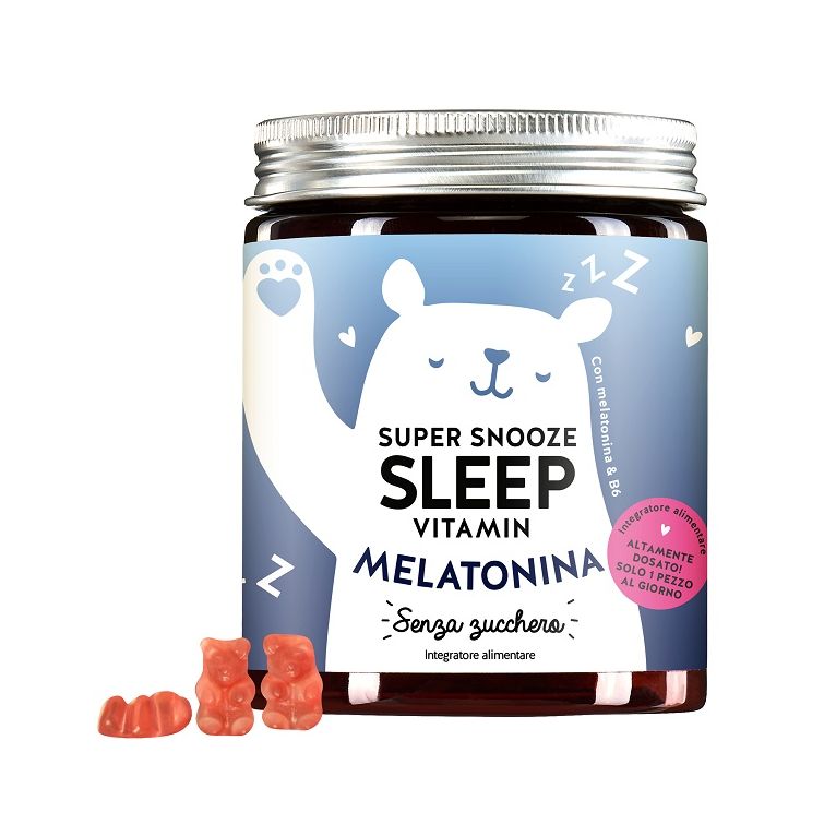 super snooze sleep vitamin with melatonin sugarfree 45 caramelle gommose