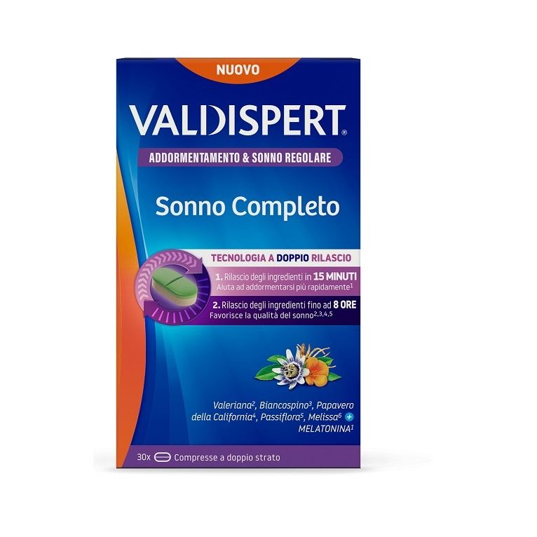 valdispert sonno completo 30 compresse a doppio strato