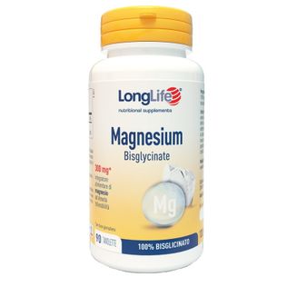 LONGLIFE MAGNESIUM BISGLYCINATE 90 TAVOLETTE NO COATED SENZAGLUTINE