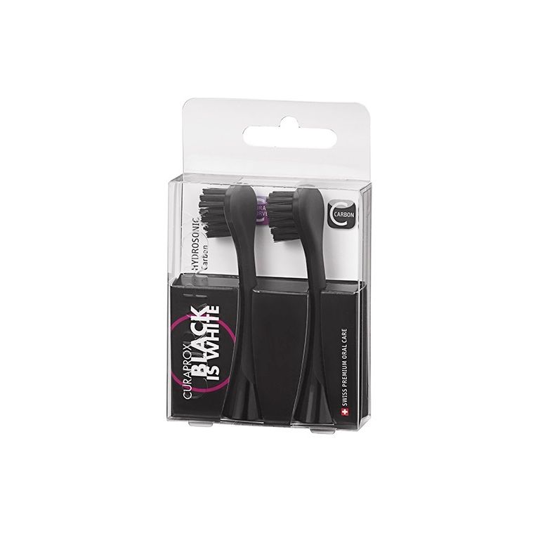 curaprox testine ricambio black is white hydrosonic duo packblack 2 pezzi