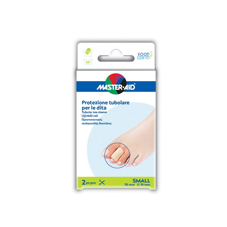 protezione tubolare in gel master-aid footcare elasticizzatosmall 7,5 cm 15 mm 2 pezzi c4