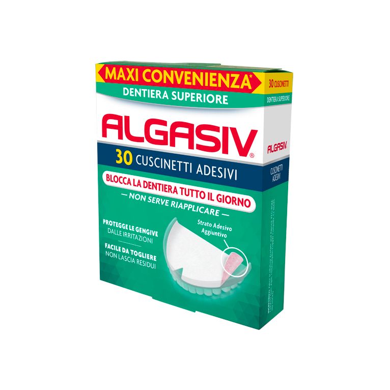 algasiv adesivo per protesi dentaria superiore 30 pezzi