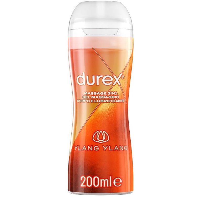 durex massage 2 in 1 gel massaggio corpo e lubrificante ylang ylang 200 ml