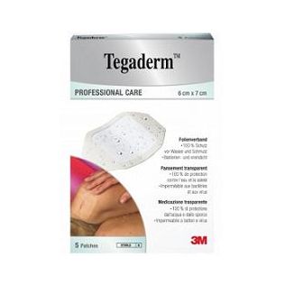 TEGADERM MEDICAZIONE IMPERMEABILE TRASPARENTE 5 PEZZI 6X7 CM
