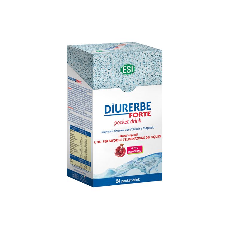 esi diurerbe forte drenante melograno 24 pocket drink da 20ml senza glutine