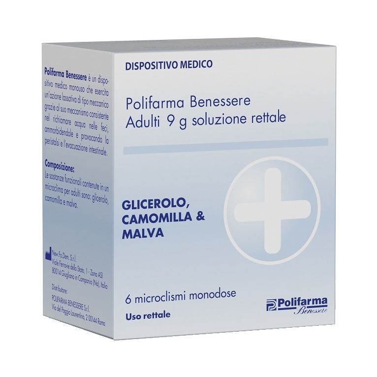 microclisma rettale glicerolo benessere 6 pezzi 9 g