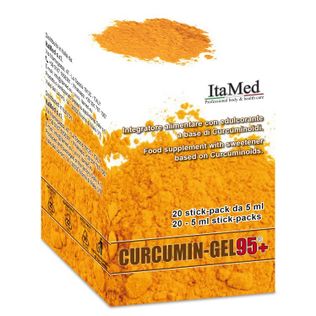 CURCUMIN GEL 95+ 20 BUSTINE STICK PACK MONODOSE DA 5 ML AROMA LAMPONE