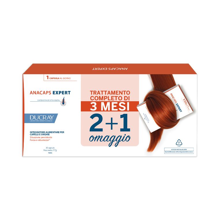 ducray anacaps expert capelli e unghie 3 x 30 capsule