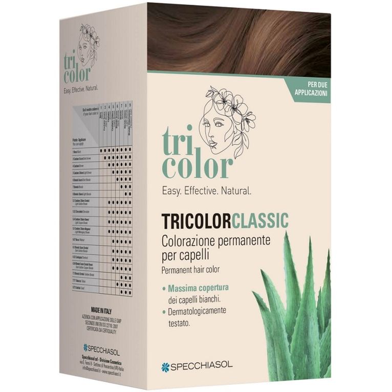 tricolor classic 6 biondo scuro 2 tubi 50 ml + 2 shaker 50 ml + 4 bustine 8 ml