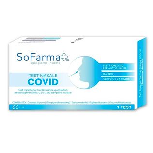 TEST ANTIGENICO RAPIDO COVID-19 NASALE AUTODIAGNOSTICO DETERMINAZIONE QUALITATIVA ANTIGENI SARS-COV-2 IN TAMPONI NASALIMEDIANTE IMMUNOCROMATOGRAFIA SOFARMAPIU'